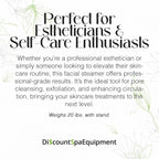 Basic Digital Ozone Facial Steamer for Esthetician with Silent Timer, Digital Controls & Aromatherapy, Professional Grade with Stand, 20 Lbs