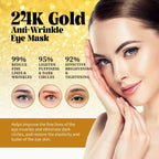 24K Gold Eye Mask Hydrating Moisturizing Fade Dark Circles Moisturizing Improving Eye Lines Brightening Eye Skin Care Eye Mask
