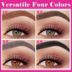 Eyebrow Pencil with 4 Micro-Fork Tip Precision Application Waterproof Smudge-Proof 24H Long-Lasting & Easy Glam Look Eyebrow Pen - 4# Black