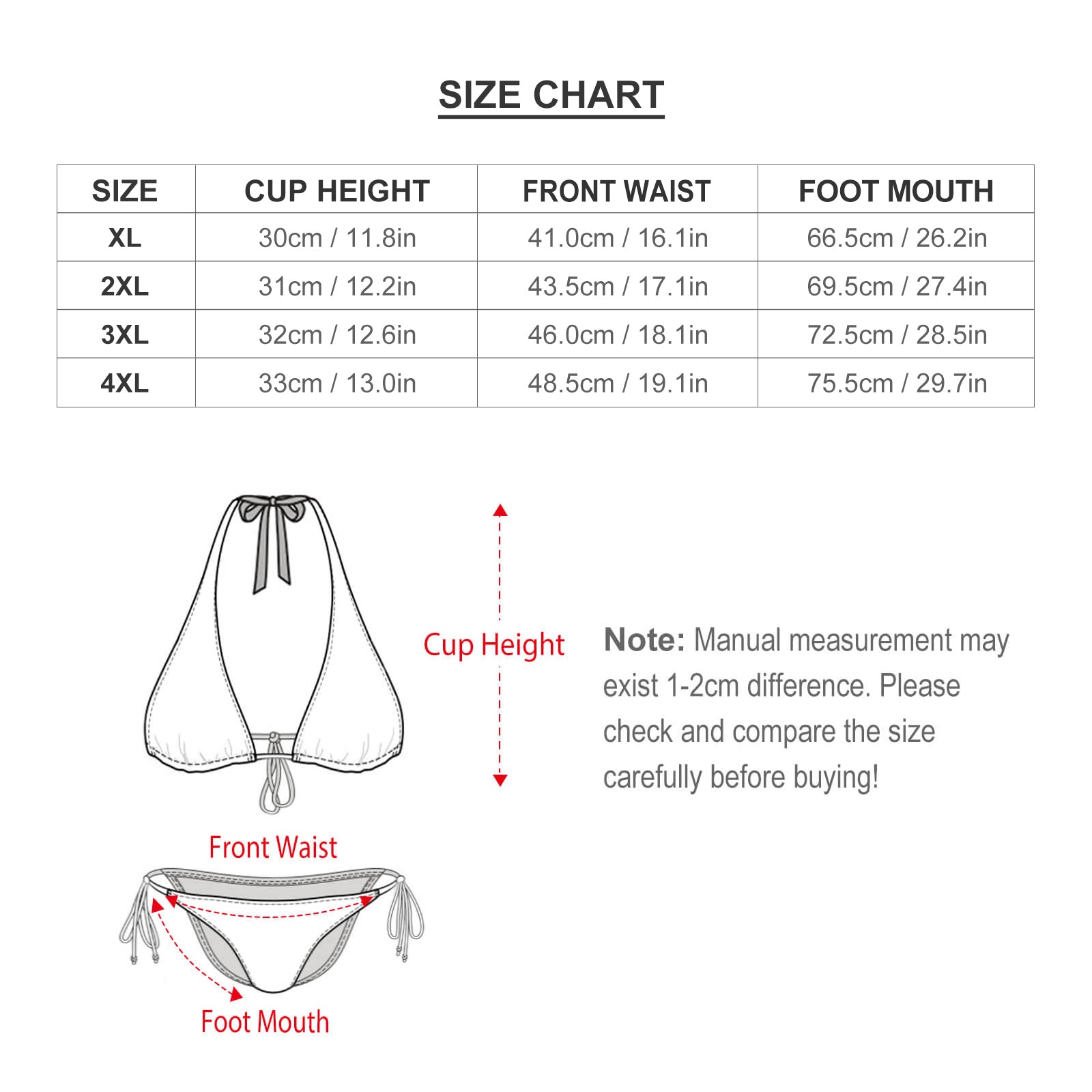 Plus size bikini swimsuit