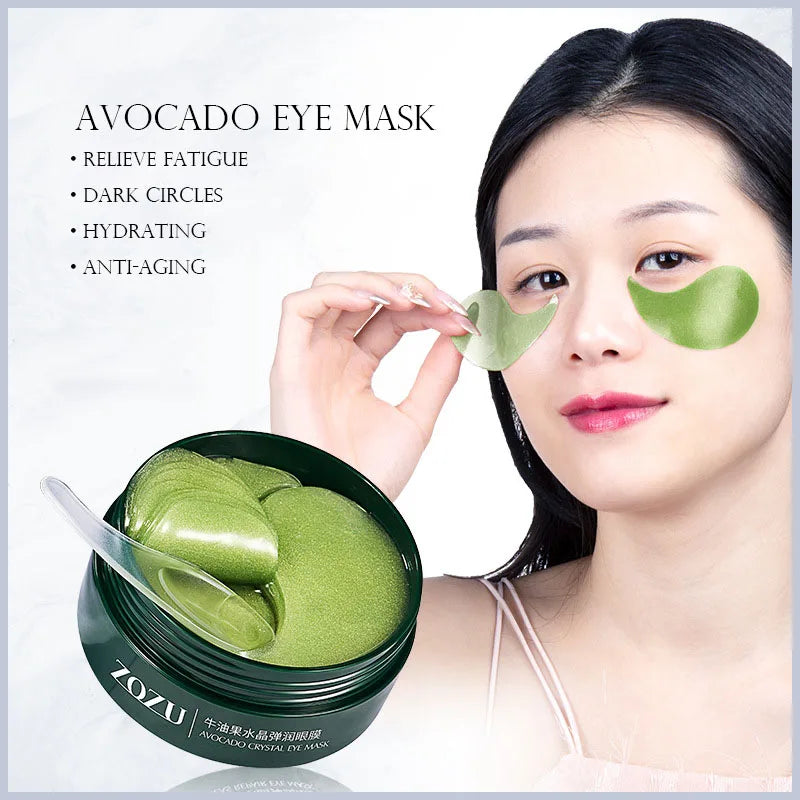 60Pcs Caviar Crystal Collagen Gold Eye Mask anti Dark Circles Moisturizing Firming Eye Bags Women Skin Care Eye Patches
