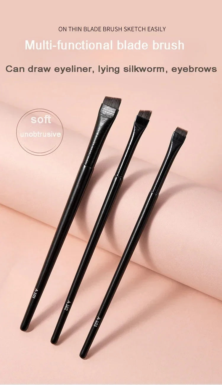 Eyebrow Eyeliner Brush Portable Small Angle Eyebrow Brush Makeup Tool Brushes Makeup Professional  Eyeliner Eyebrow Contour Makeup Brush Super Soft Fiber Comfortable Grip Soft And Natural Makeup Appli