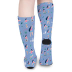 Long Cute Women Colorblock Socks（Black part is not customizable）