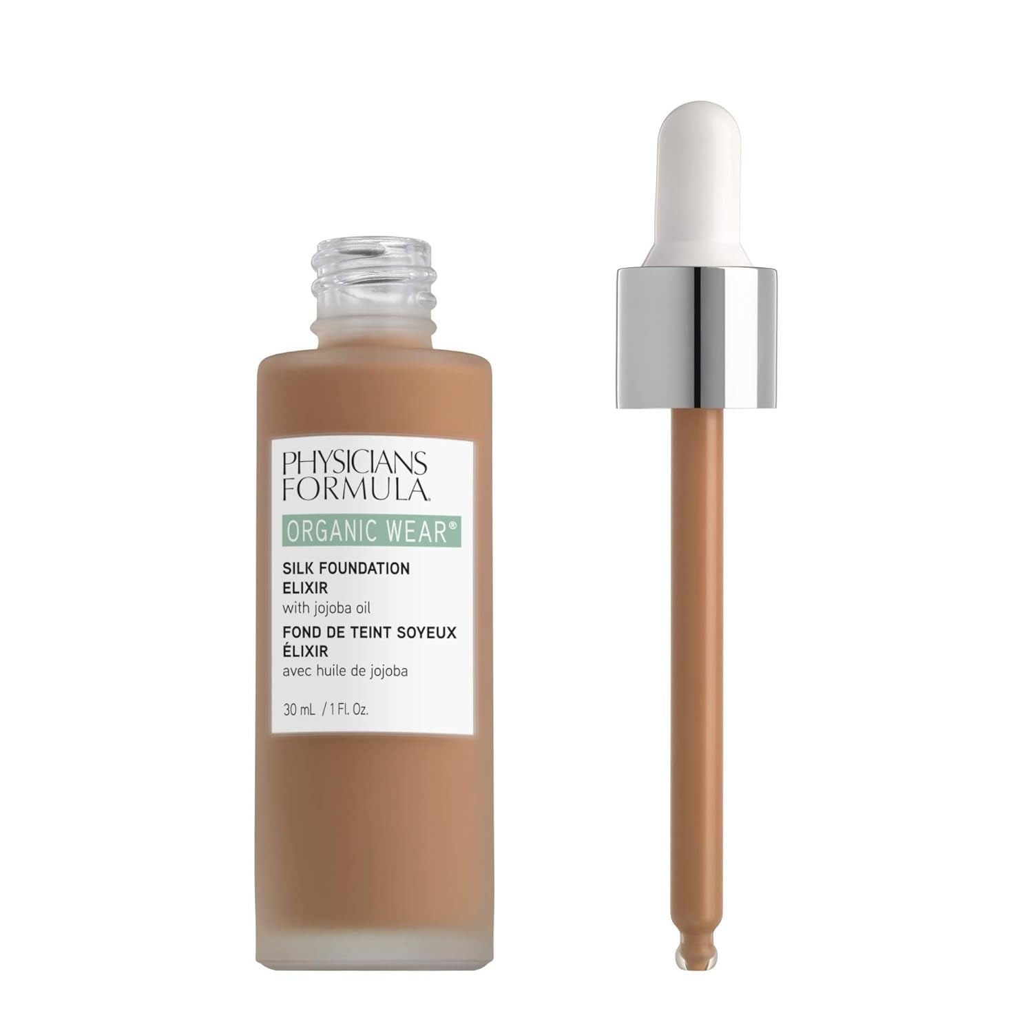 Organic Wear Natural Full Coverage Silk Liquid Foundation Elixir Tan-To-Deep (Pack of 2)