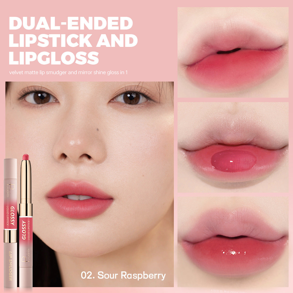 10-color Double-headed Lipstick Lip Gloss Matte Finish