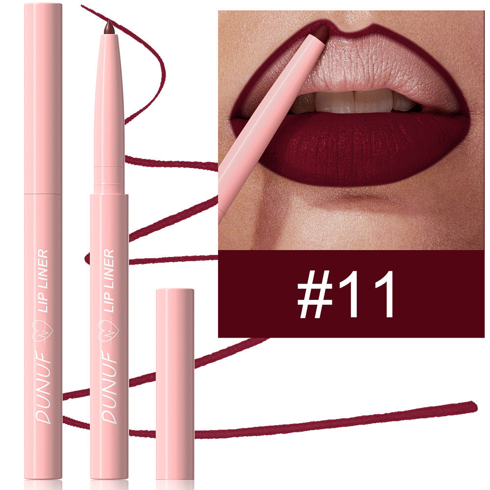12 Colors Easy To Color Velvet Matte Lip Liner