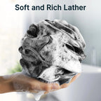 Loofah Sponge, 3 Pack Shower Loofah for Men and Women, Body Scrubber Loofa Set of 3 Classic Black & White Edge, Bath Sponge 60G/Pcs