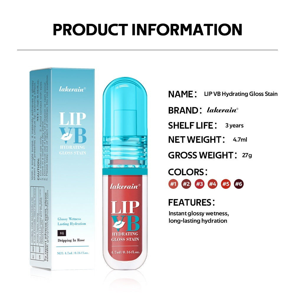 Lakerain Vitamin B Gloss Lip Lacquer Nourishing Hydrating And Moisturizing