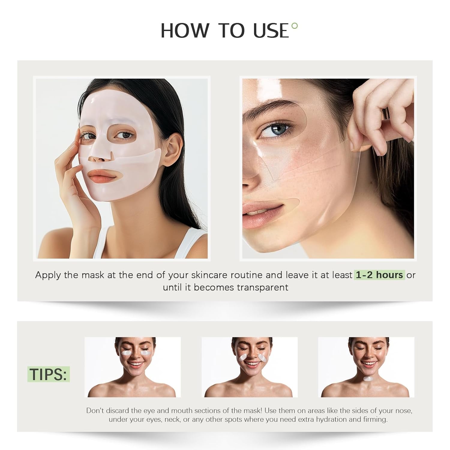 Collagen Face Mask, Bio-Collagen Mask Overnight for Skin Care, Anti-Wrinkle Facial Sheet Mask with 9 Peptides for Elasticity & Moisturizing, Collagen Night Wrapping Mask, 8 Pcs