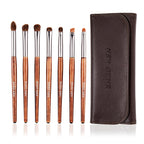 Walnut Makeup Brushes Set Professional, Natural Pony Hair Makeup Brush Set with Case, Cosmetic Brushes Makeup Set, Natural Bristle Makeup Brushes, Natural Hair Make up Brush Set Professional.