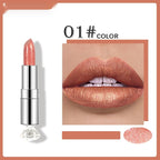 Pearlescent Color Thin And Glittering Lipstick Moisturizing