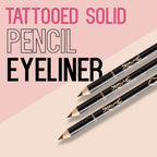 Cosmetics Tattooed Solid Eyeliner - Eyeliner Pencil Black - Smooth Soft Gliding, Waterproof, No Smudging Pencil Eyeliner - Long Lasting under Eye Liner for Intense Look (Brown)
