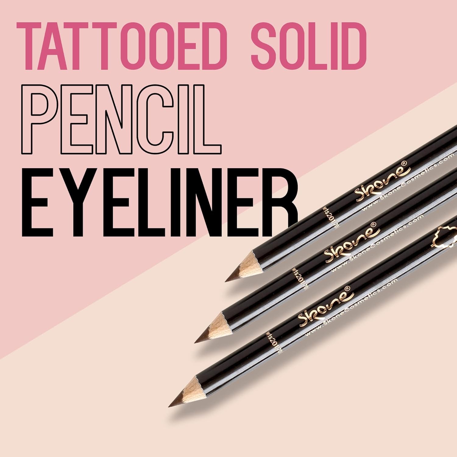 Cosmetics Tattooed Solid Eyeliner - Eyeliner Pencil Black - Smooth Soft Gliding, Waterproof, No Smudging Pencil Eyeliner - Long Lasting under Eye Liner for Intense Look (Brown)