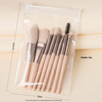 8 PCs Makeup Brushes Suit Portable Beauty Tools