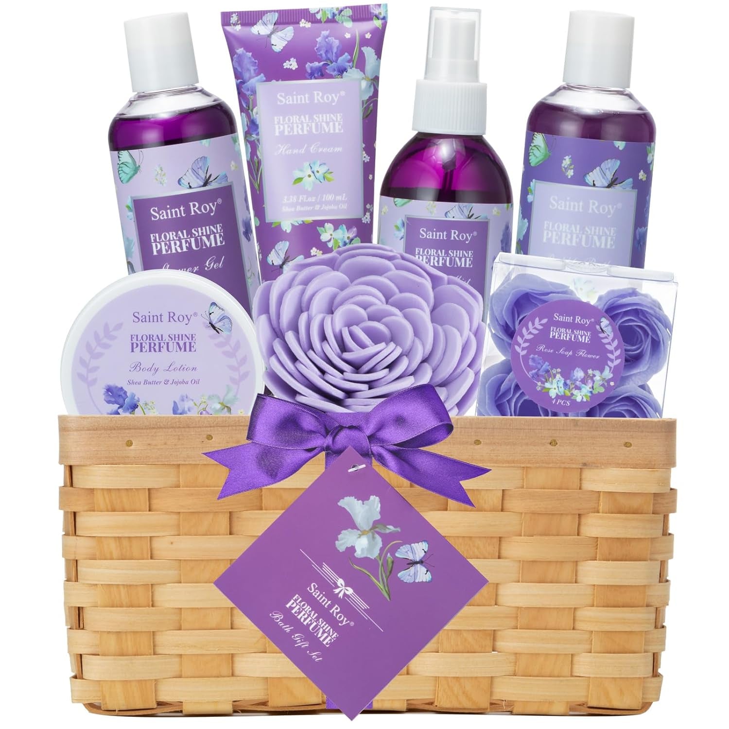 Mother'S Day Gift for Mom Spa Kit Gifts, Spa Gift Baskets for Women Get Well Gifts, 13Pcs Lavender Jasmine Luxury Spa Gift Set,Pamper Birthday Gifts for Women