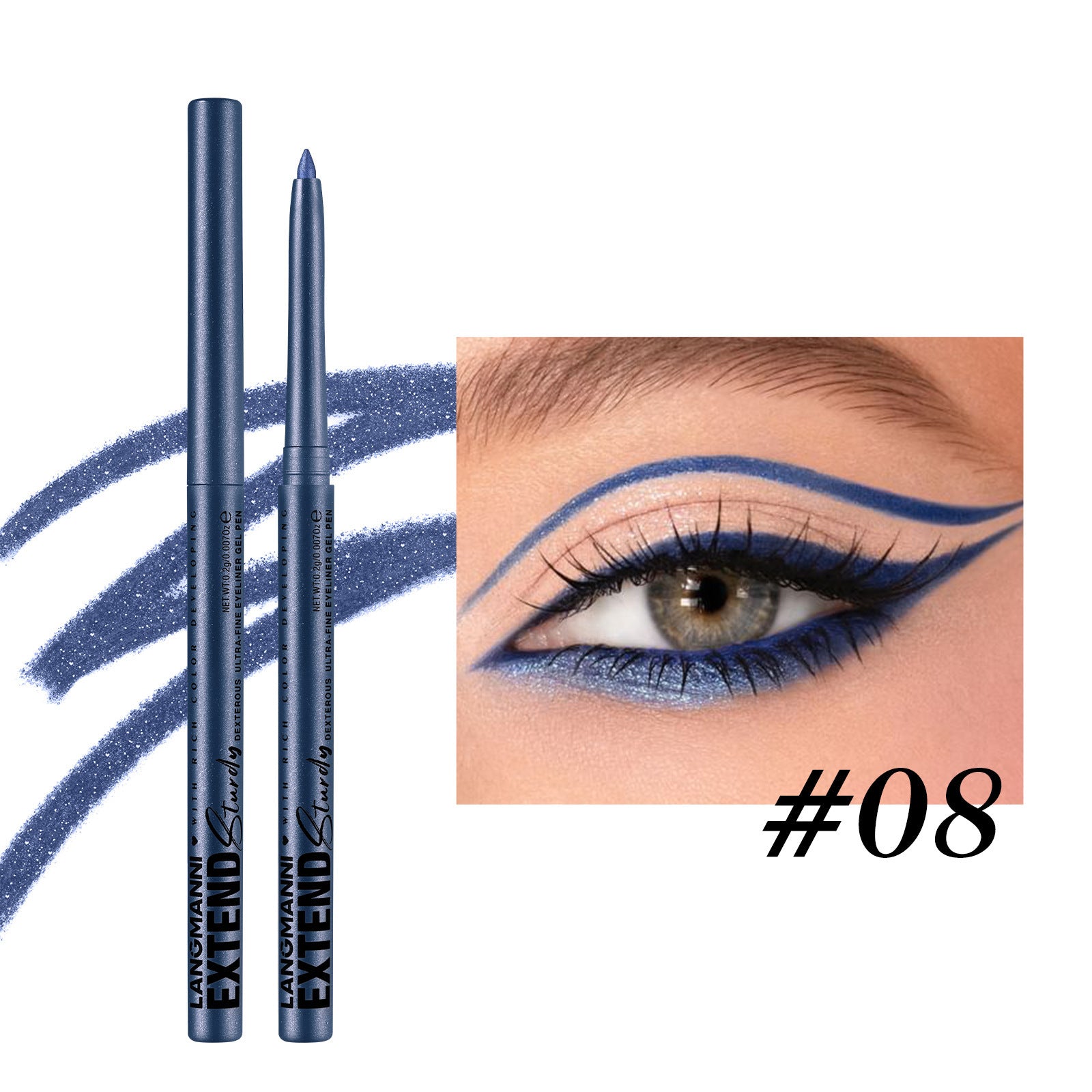 Colorful Gel Glitter Eyeliner Pencils Waterproof & Smudgeproof For Party, Halloween, Cosplay Makeup 12 Vibrant Shades