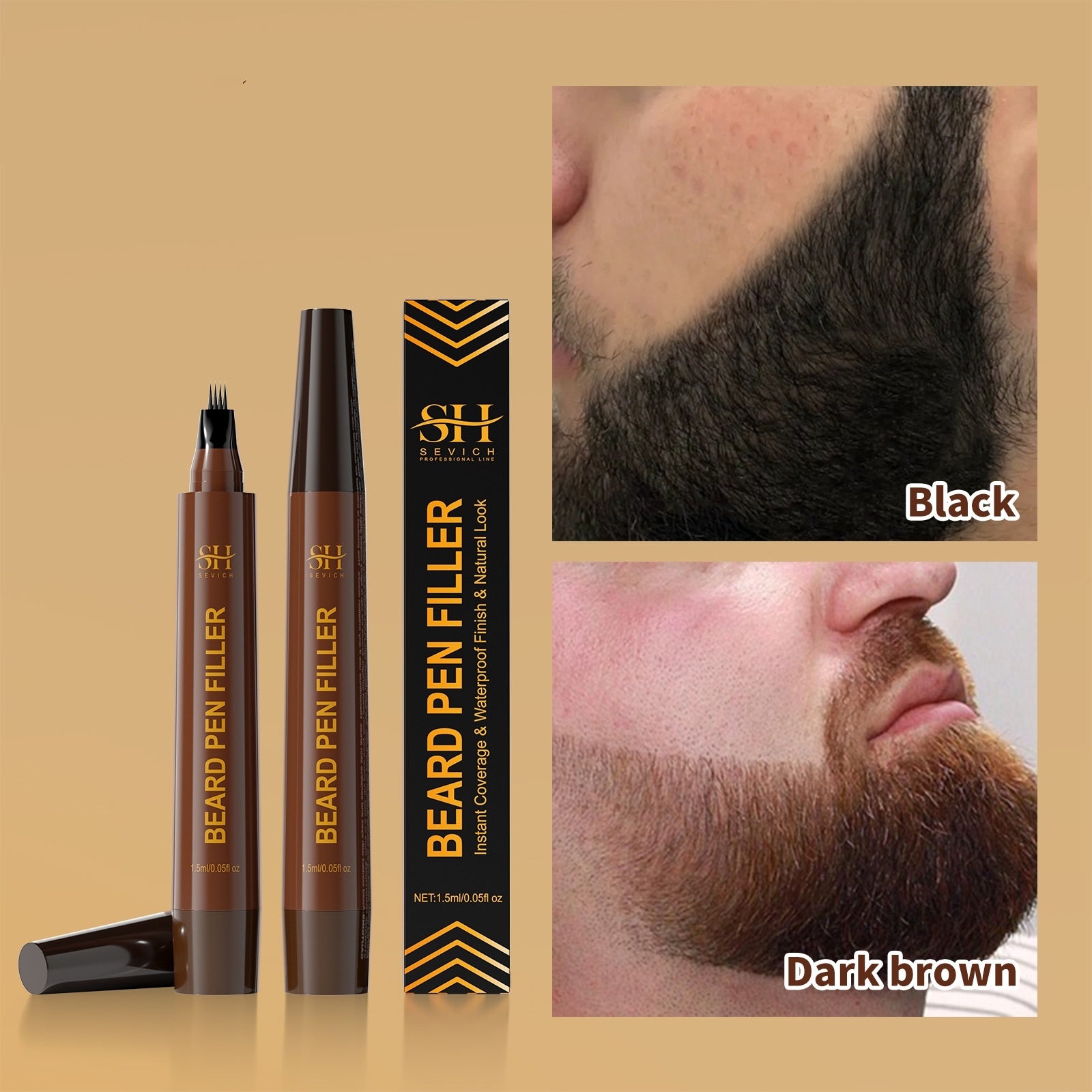 Men's Beard Eyebrow Hairline Headline Filler Sweatproof And Waterproof Natural Not Easy To Fade