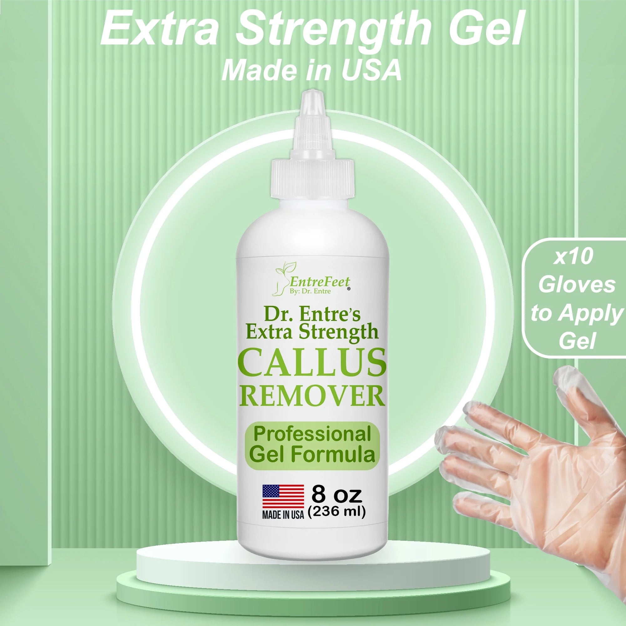 Dr. Entre'S Callus Remover for Feet: Callus Remover Gel, Foot Callus Remover, Pedicure Kit Tools Supplies, Spa Kit, Dead Skin Scrubber,