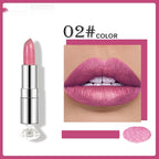 Pearlescent Color Thin And Glittering Lipstick Moisturizing