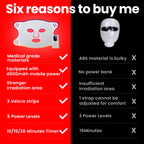 Medical Grade Professional 510K Silicone Facial Skin Led Face and Neck Red Light Therapy Mask for Skin Rejuvenation