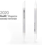 Clear Glass Cuticle Stick in Leather Sleeve - Ethically Made in Czech Republic - Cuticle Pusher & Remover, Callous & Dry Skin Fingertip File, Nail Shaper