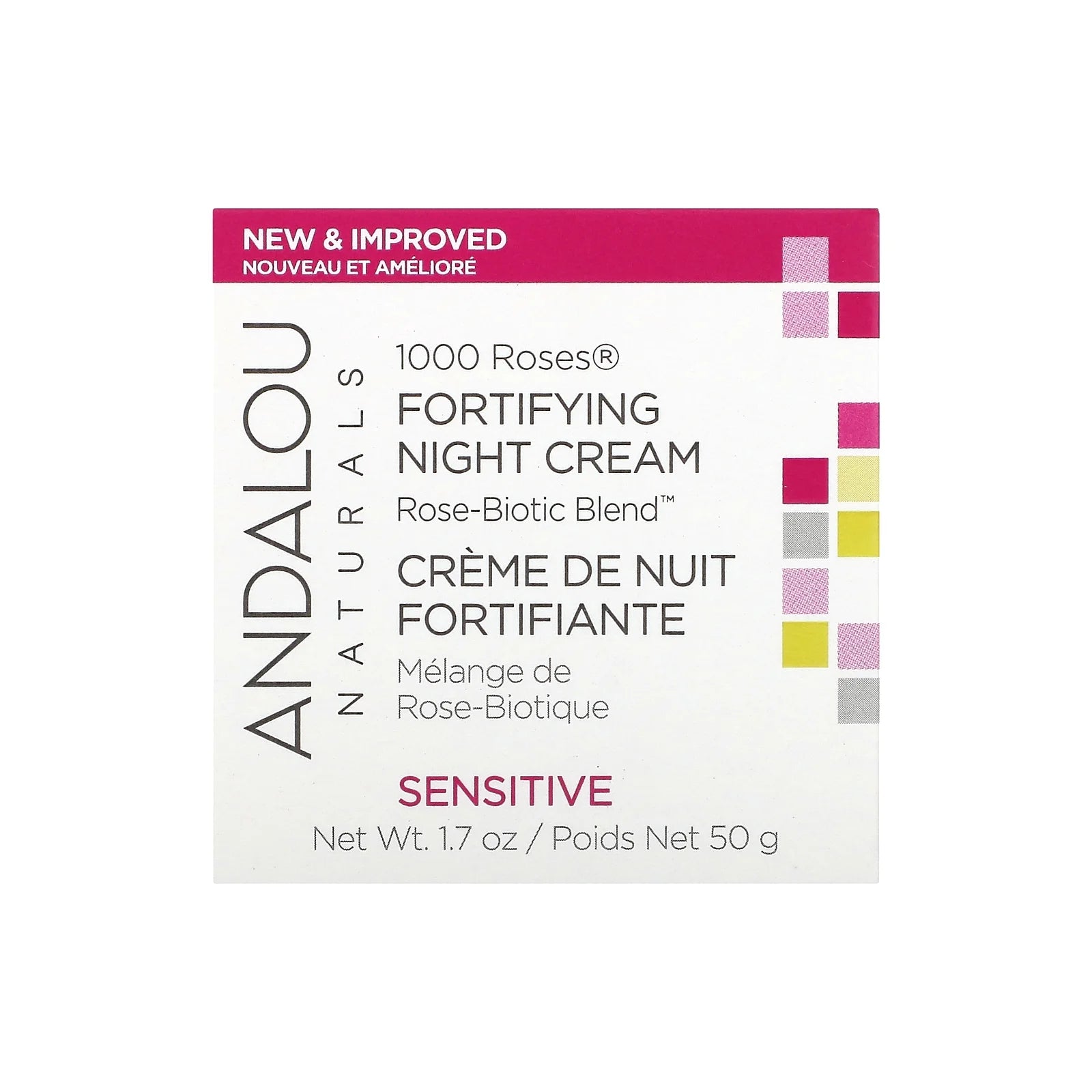 1000 Roses, Fortifying Night Cream, Sensitive, 1.7 Oz (50 G)
