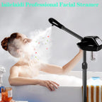 Professional Facial Steamer for Estheticians, Hot Mist & Timer Function, Stand Ozone Facial Steamer on Wheels for Spa Beauty, Home Use