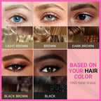 Eyebrow Pen - Eyebrow Pencil Magical 2-In-1 Eye Brow Pencils for Women with 4-Fork-Tip & Precise Brush-Tip for Natural Hair-Like Brows, Last All-Day, with Eyebrow Spoolie Brush, Black Brown