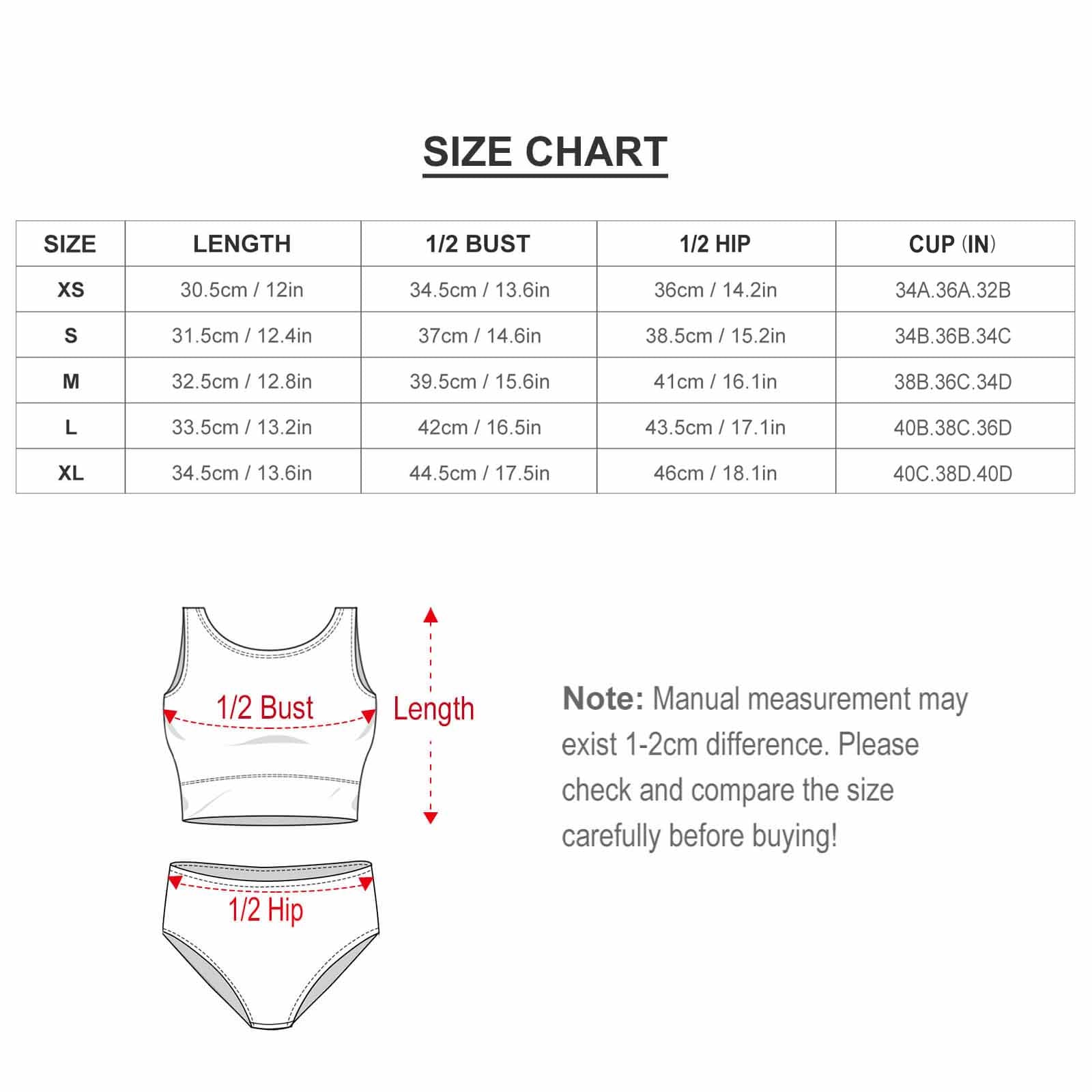 Ladies Two Piece Bikini Swimsuit