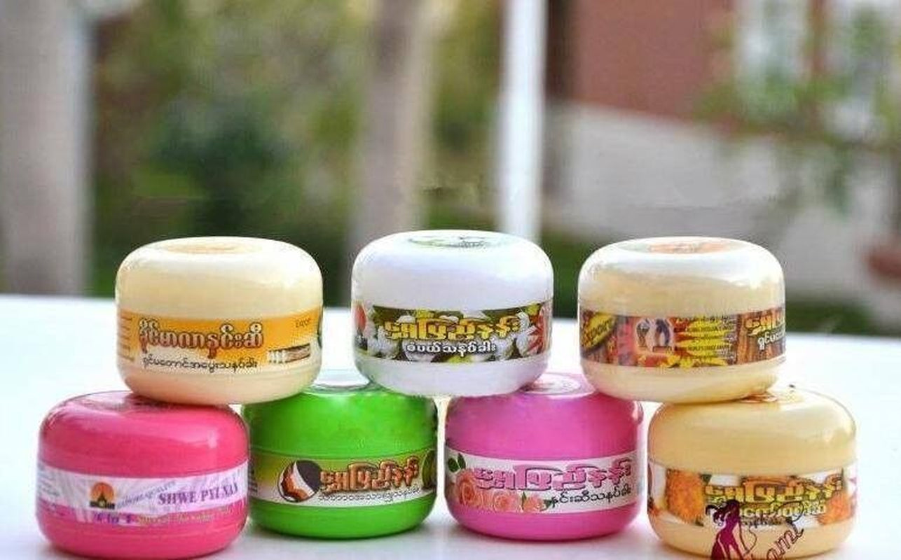 MYANMAR THANAKA POWDER 100% LEMON SCENT REDUCE ACNE / DARK SPOTS / MALASMA 50 G