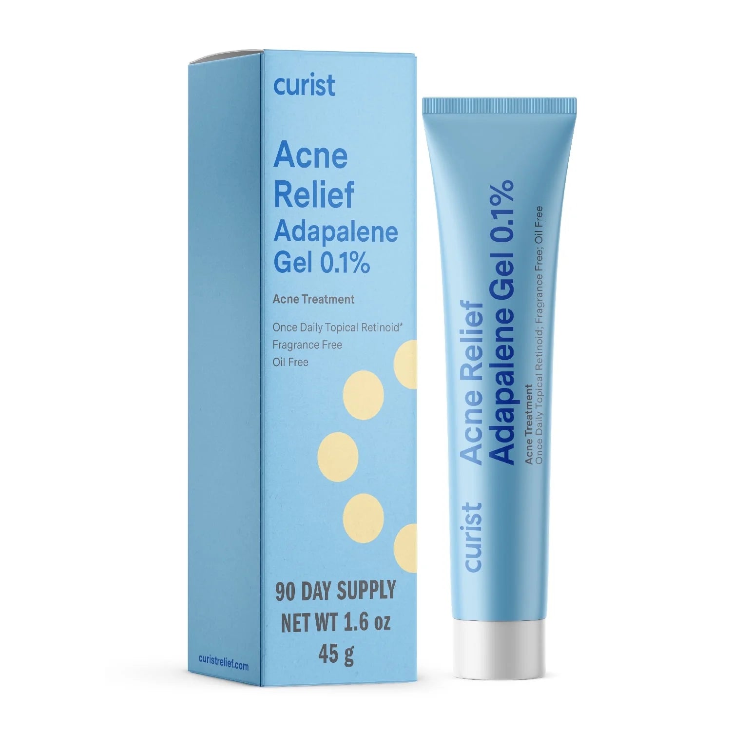 Adapalene Gel 0.1% Acne Treatment 1.6 Oz (45 G) | OTC Retinoid Acne Cream