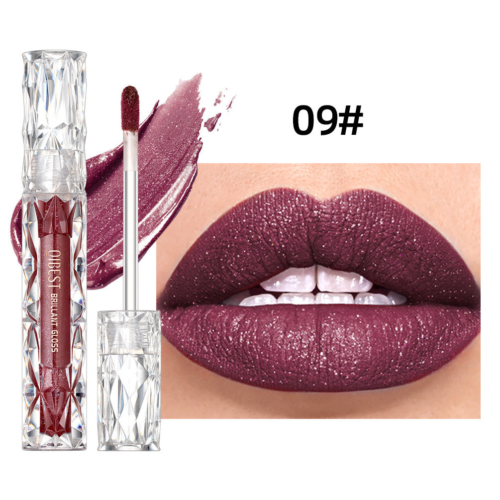 Diamond Liquid Metallic No Stain On Cup Lip Lacquer