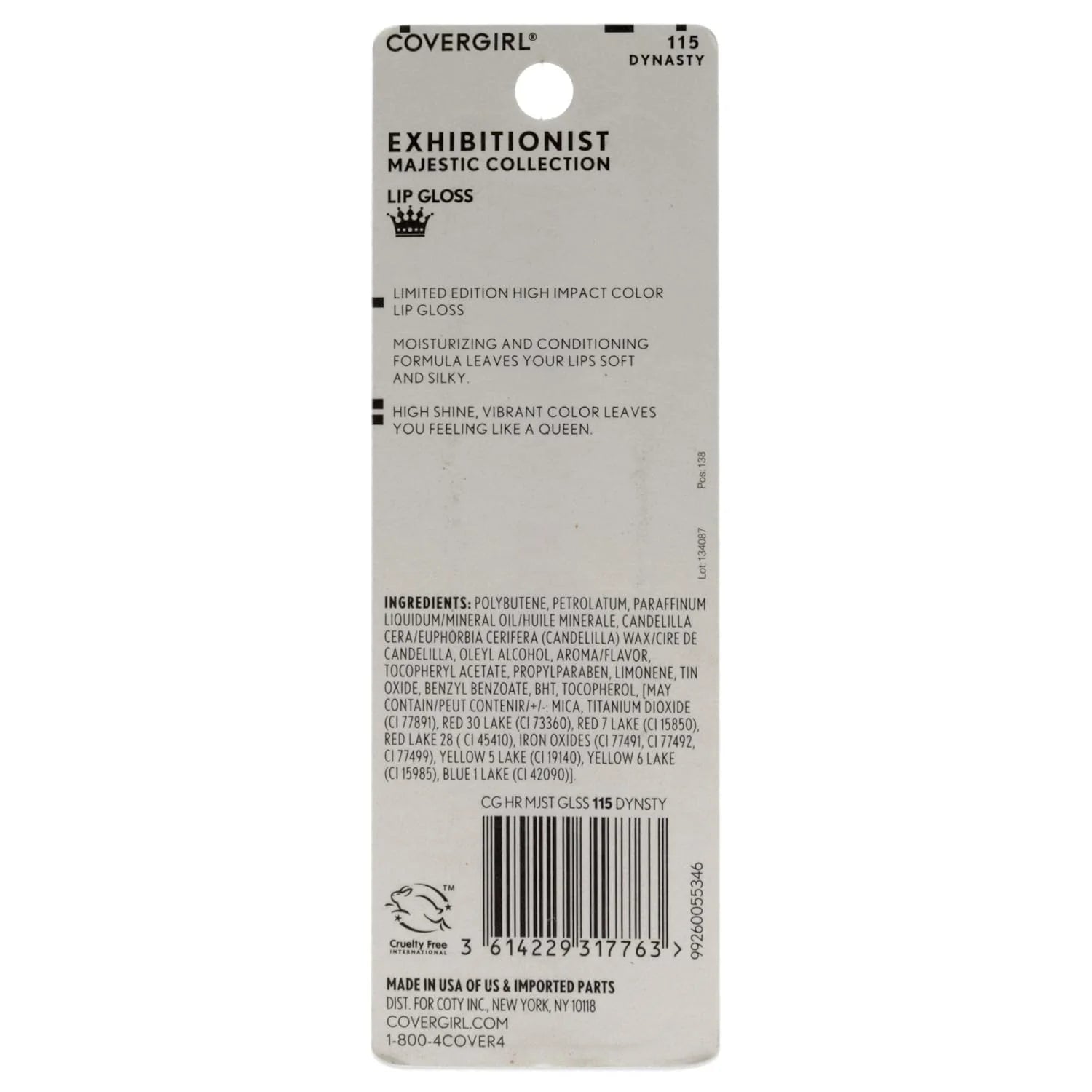 Covergirl Exhibitionist Majesty Lip Gloss - Dynasty Lip Gloss Women 0.12 Oz