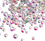 3456Pcs Flatback Rhinestones Glass Charms Diamantes Gems Stones for Nail Art 6 Size Ss4~Ss12 Crystal AB