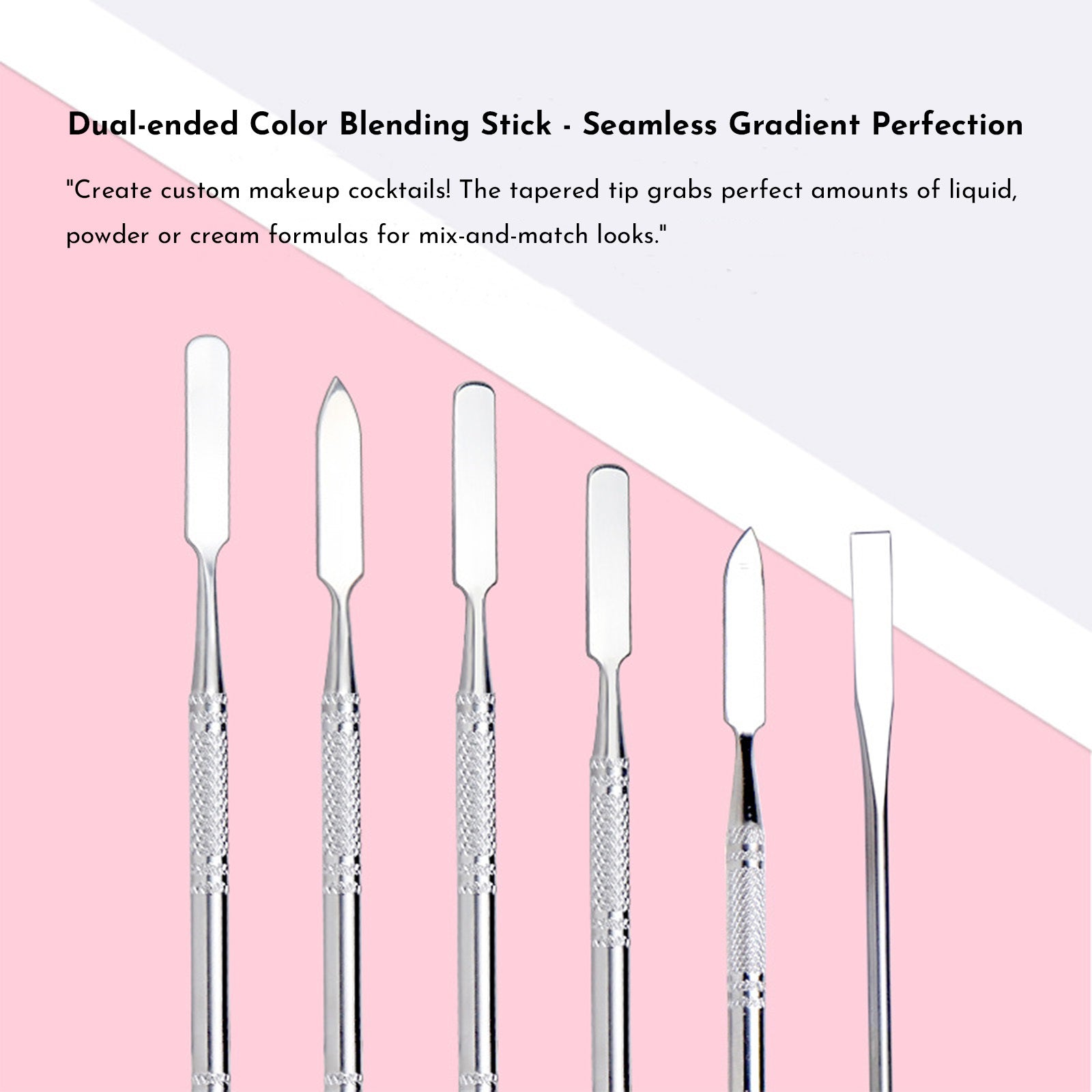 Stainless Rod Depotting Mixing Tool Foundation Mixing Stick Spurtle Spatula Concealer Makeup Eye Shadow Cream Pigments Mixing Tool Nail Art Stirring Rod Cream