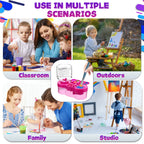 New Paint Brush Cleaner with Drain Button Automatic Water Circulation Paint Brush Cleaning Machine Cleaning Bucket Art Tools