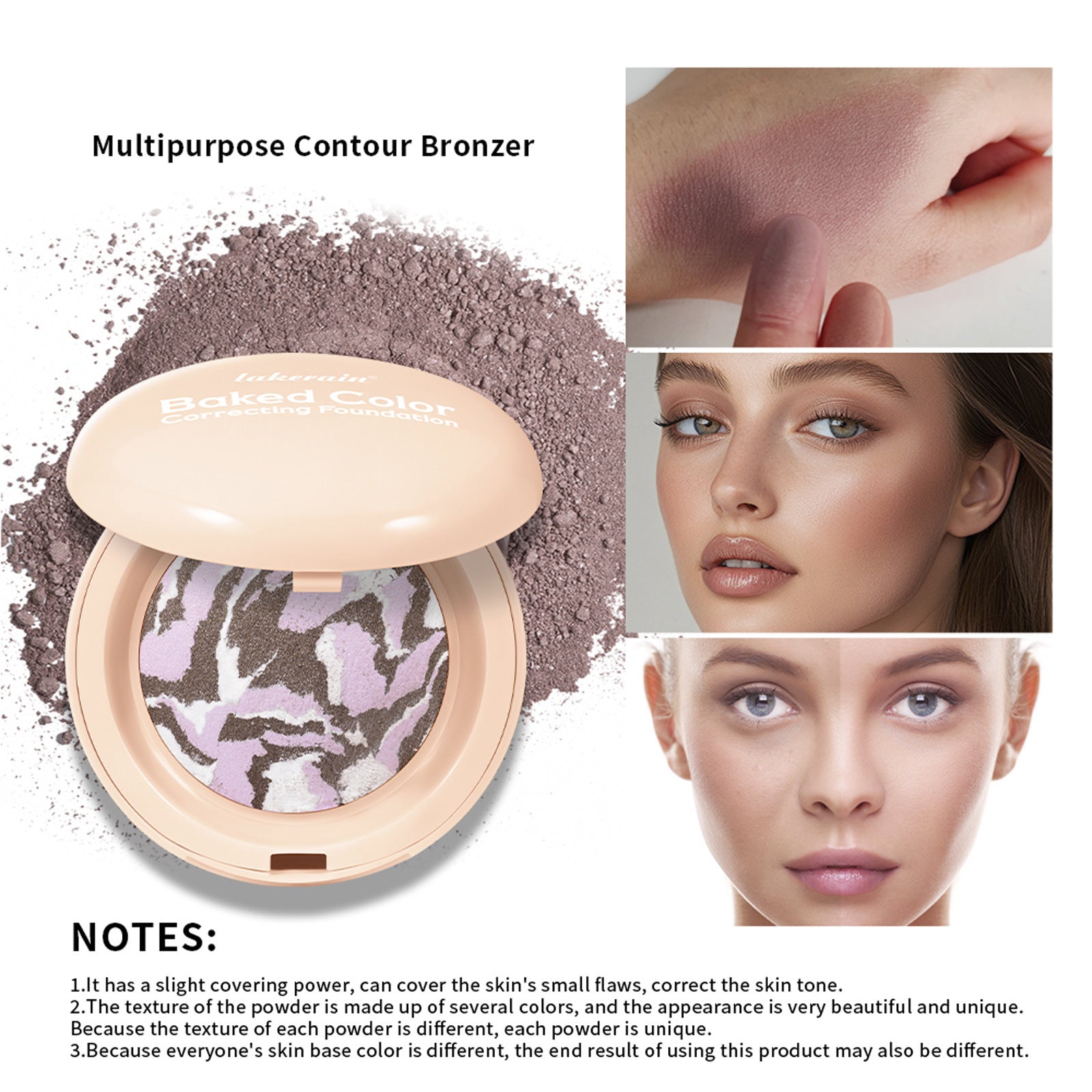 Natural Nose Shadow Blush Highlight Bronzing Powder