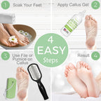 Dr. Entre'S Callus Remover for Feet: Callus Remover Gel, Foot Callus Remover, Pedicure Kit Tools Supplies, Spa Kit, Dead Skin Scrubber,