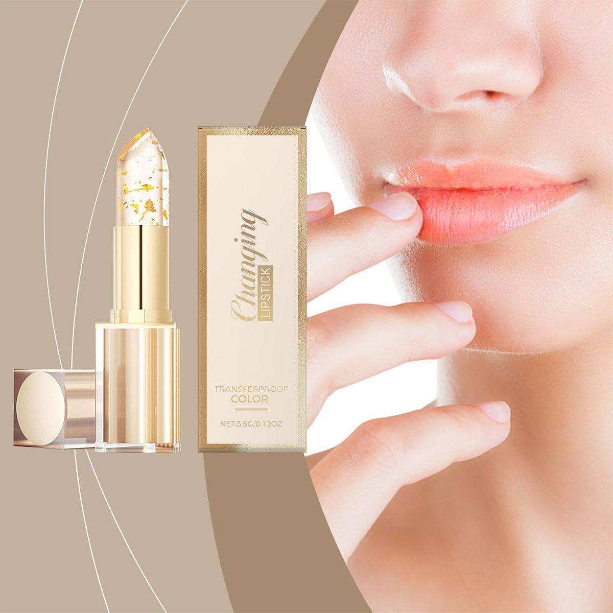 Gilding Transparent Temperature Change Lipstick Carotene