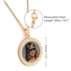 Multicolored diamond necklace Print your picture or logo