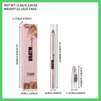 B02 Rose Brown Shimmer Eyeshadow Stick - Blendable Creamy Eye Brightener, Waterproof Long Lasting Crayon, Smooth Eye Highlighter & Liner