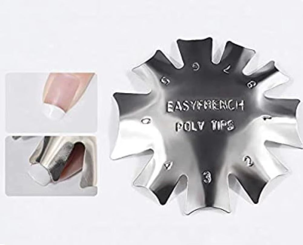 1Pcs Easy French Cut V-Shape Tips Manicure Edge Trimmer C-Curve/Oval Shape Trimmer Steel Line Tools Nail Art Acrylic Cutter AM01