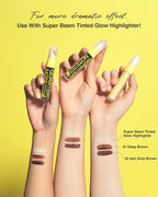 One Day Tinted Shading Korean Vegan, Waterproof, and Long-Lasting Contour Makeup Stick with Smudging Sponge Tip for Warm Underton and Light Tone - Deep Brown