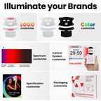 Medical Grade Professional 510K Silicone Facial Skin Led Face and Neck Red Light Therapy Mask for Skin Rejuvenation