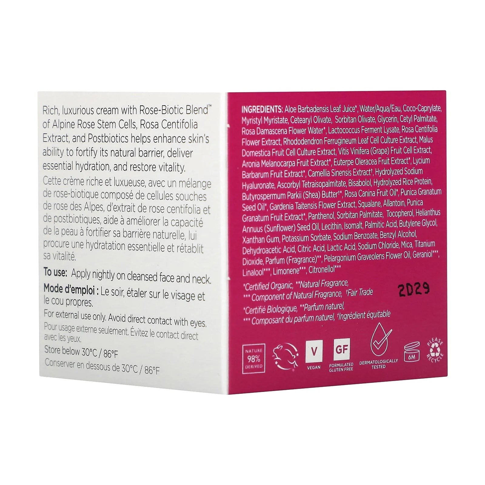1000 Roses, Fortifying Night Cream, Sensitive, 1.7 Oz (50 G)