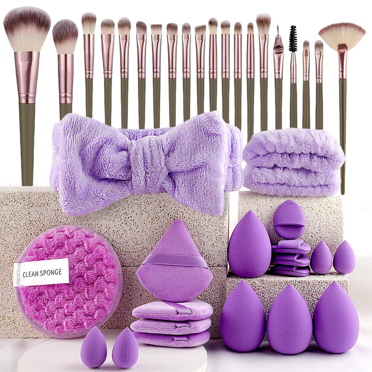 40pcs  Beauty Tools Major Combination Suit Face Wash Makeup Full Set