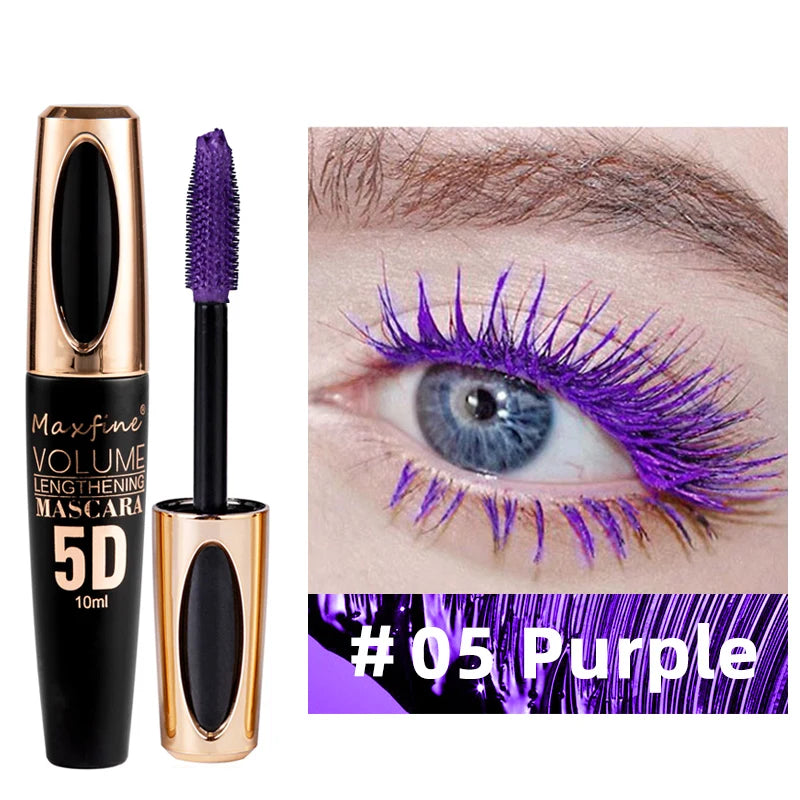 5D Silk Mascara with Big Eyes, Strong and Lasting Black Content and Length, Waterproof and Non-Caking, and Prolonged Mascara.