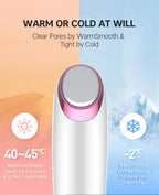 2 In1 Blackhead Vacuum Remover Cold&Hot Face Skin Care Massager Acne Cleanser